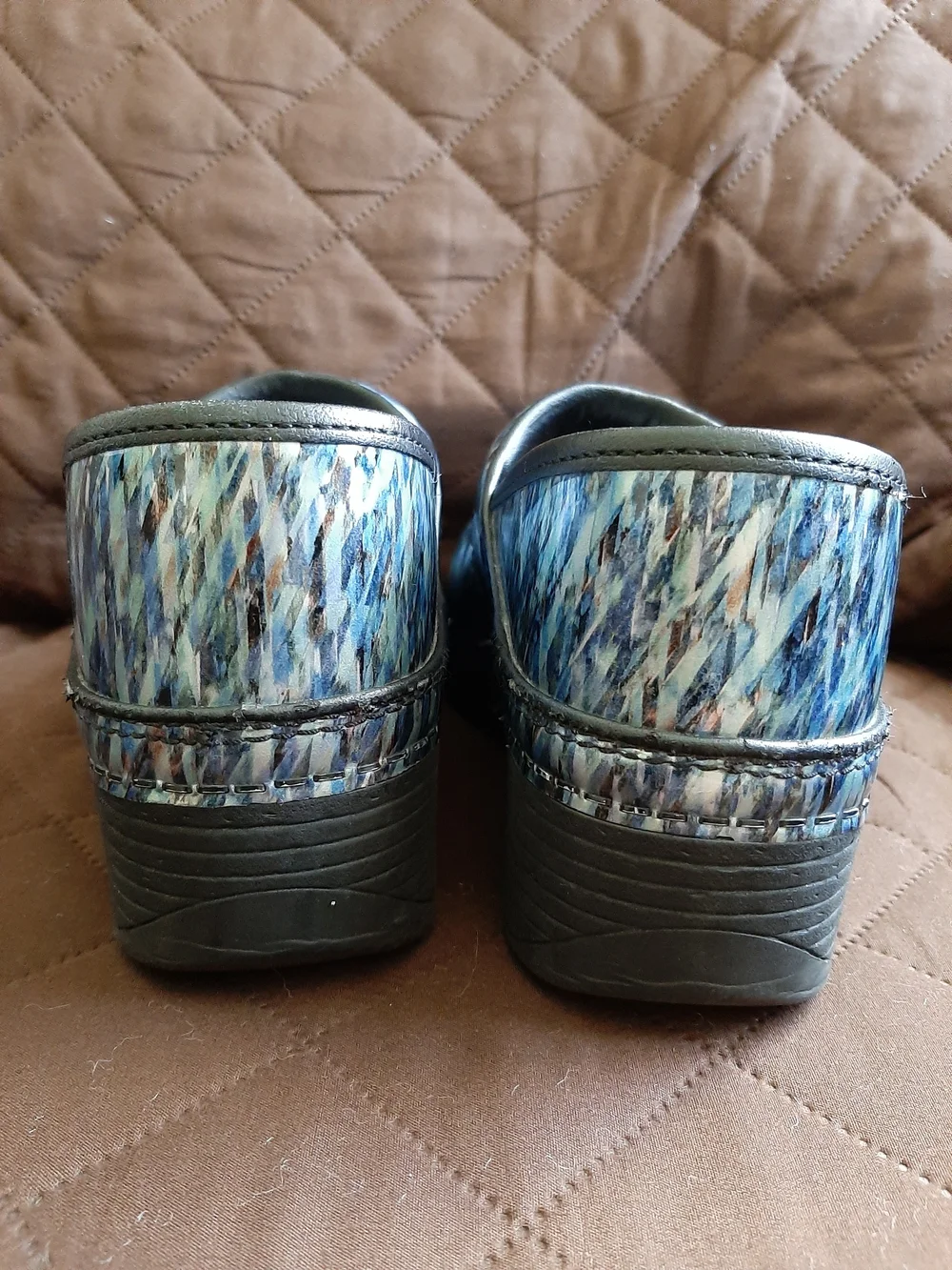 Dansko LT Blue Multi-Pattern Clogs - Picture 4 of 6
